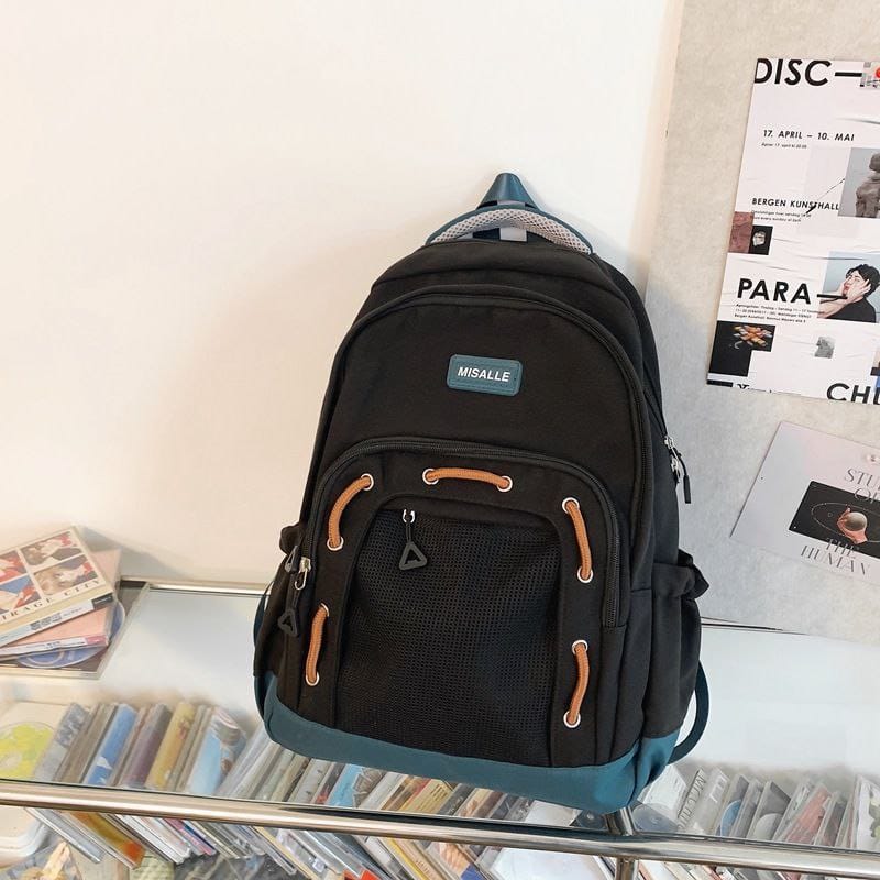 Japanese Workwear Style Backpack – Large Capacity Retro College School Bag for Men